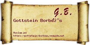 Gottstein Borbás névjegykártya